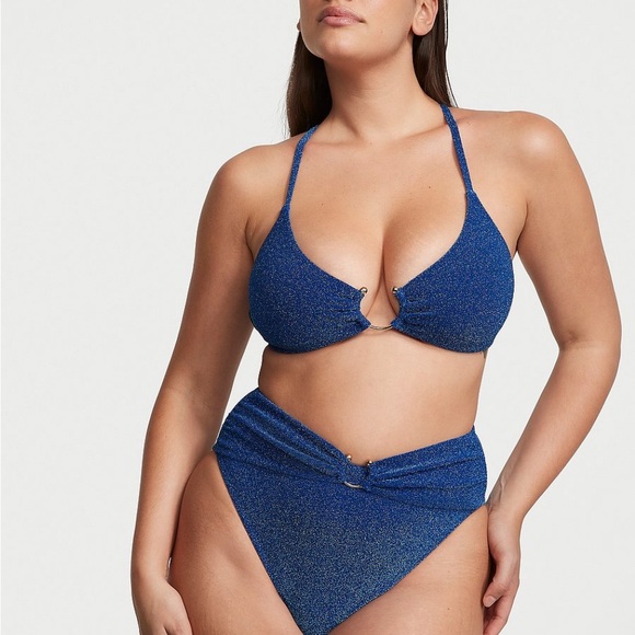 Victoria’s secret Blue Glitter Bikini Top - Picture 3 of 6